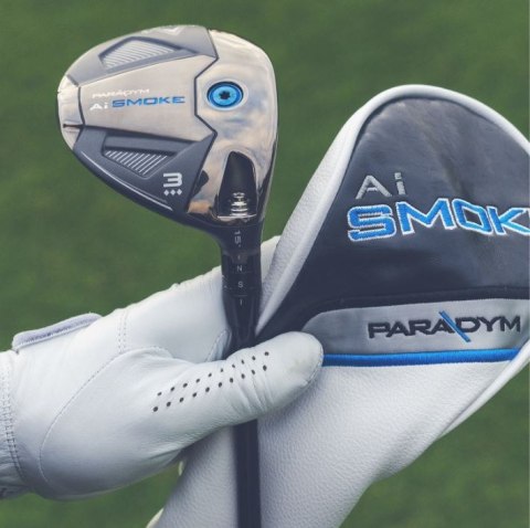 Callaway, kij golfowy fairway wood PARADYM Ai SMOKE Triple Diamond FW3 (15 stopni, szaft Denali 80, Stiff)