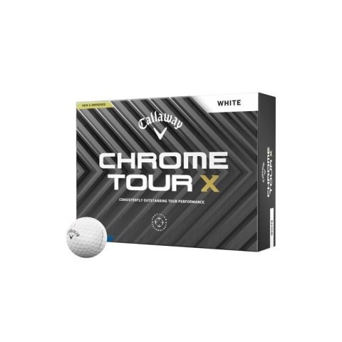 Callaway, piłki golfowe Chrome Tour X White (białe, 12 szt.)