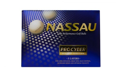 NASSAU, piłki golfowe PRO CYBER (różowe, 12 szt.) NASSAU, piłki golfowe PRO CYBER (różowe, 12 szt.)