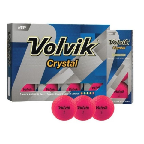 VOLVIK, piłki golfowe Crystal (różowe, 12 szt.)