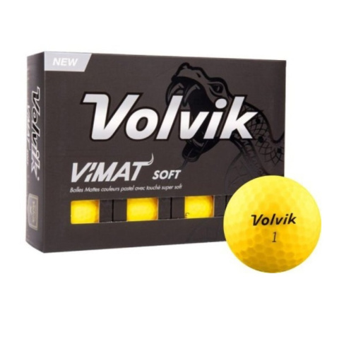 VOLVIK, piłki golfowe VIMAT Soft (żółty mat, 12 szt.)