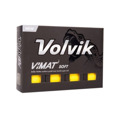 VOLVIK, piłki golfowe VIMAT Soft (żółty mat, 12 szt.)