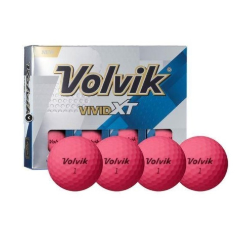 VOLVIK, piłki golfowe VIVID XT (różowy mat, 12 szt.)