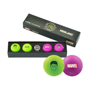 VOLVIK, piłki golfowe, zestaw prezentowy MARVEL Hulk, Pack