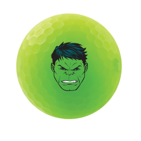 VOLVIK, piłki golfowe, zestaw prezentowy MARVEL Hulk, Pack