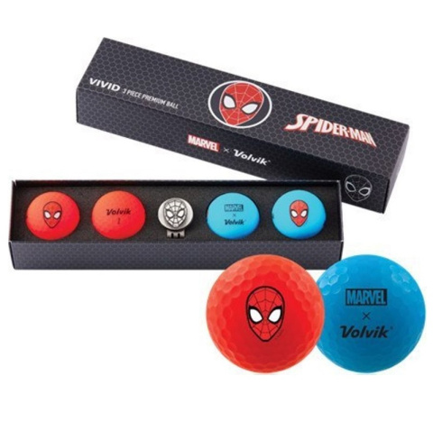 VOLVIK, piłki golfowe, zestaw prezentowy MARVEL Spider Man, Pack