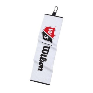 Wilson, ręcznik do kijów golfowych Tri Fold Golf Towel (mikorfirbra, biały, 52 x 40 cm)