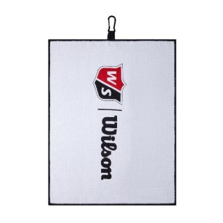 Wilson, ręcznik do kijów golfowych Tri Fold Golf Towel (mikorfirbra, biały, 52 x 40 cm)