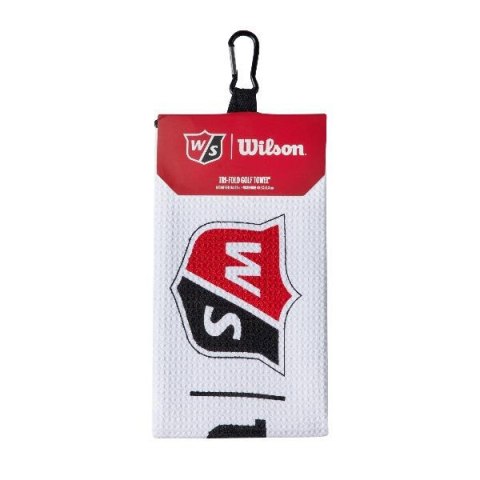 Wilson, ręcznik do kijów golfowych Tri Fold Golf Towel (mikorfirbra, biały, 52 x 40 cm)