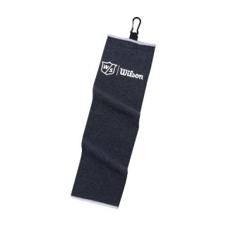 Wilson, ręcznik do kijów golfowych Tri Fold Golf Towel (mikorfirbra, czarny, 52 x 40 cm)