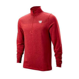 Wilson Staff Bluza Thermal Tech z zamkiem pod szyją (midlayer, czerwona, rozm. XL)