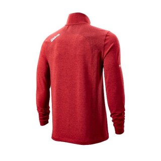 Wilson Staff Bluza Thermal Tech z zamkiem pod szyją (midlayer, czerwona, rozm. XL)