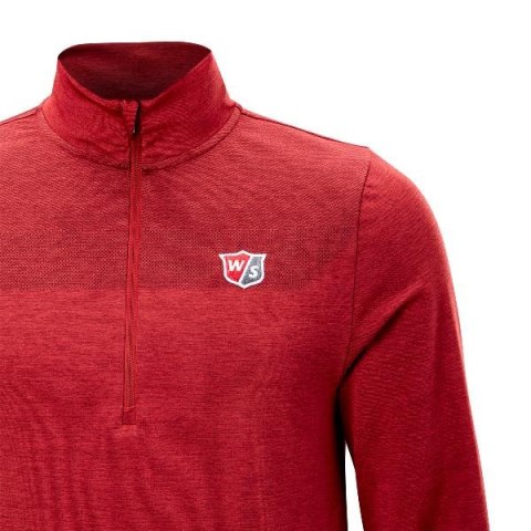 Wilson Staff Bluza Thermal Tech z zamkiem pod szyją (midlayer, czerwona, rozm. XL)