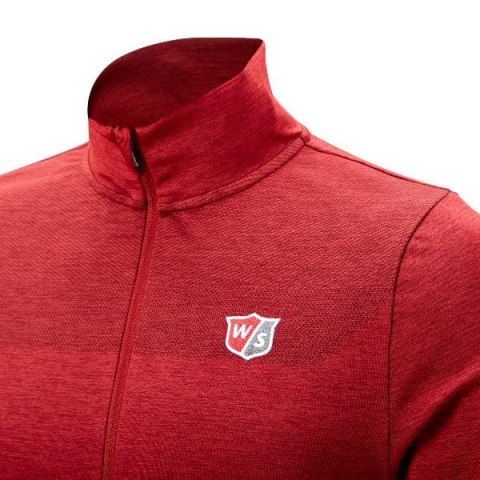 Wilson Staff Bluza Thermal Tech z zamkiem pod szyją (midlayer, czerwona, rozm. XL)