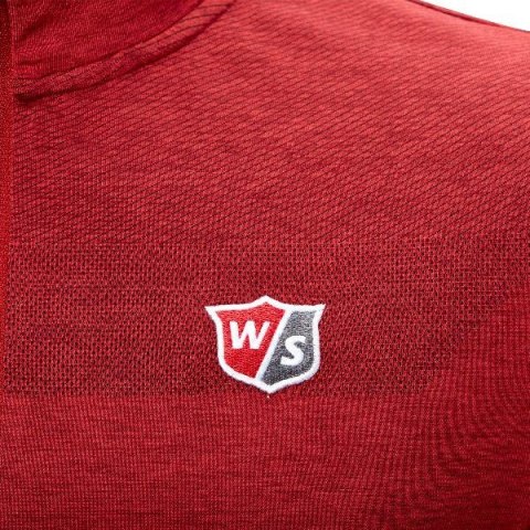 Wilson Staff Bluza Thermal Tech z zamkiem pod szyją (midlayer, czerwona, rozm. XL)