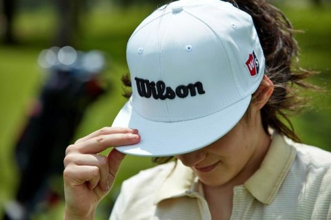 Wilson czapka golfowa FLAT BRIM Juniorska (biała dla dzieci i młodzieży)