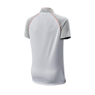 Wilson koszulka golfowa polo ZIPPED (damska, biało-brzoskwiniowa, rozm. S)