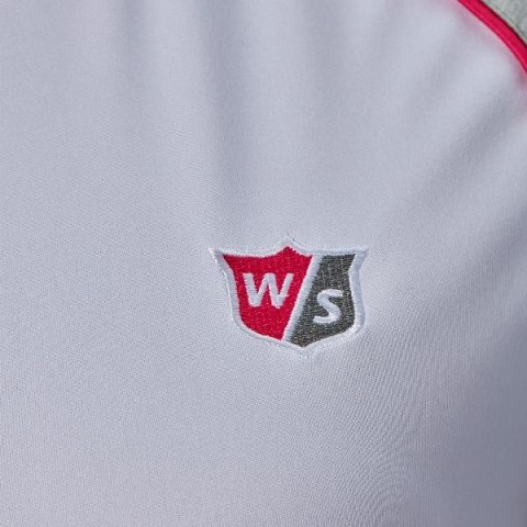 Wilson koszulka golfowa polo ZIPPED (damska, biało-brzoskwiniowa, rozm. S)