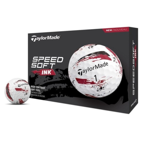 TAYLOR MADE, piłki golfowe SpeedSoft (biało-czerwone, 12 szt.)