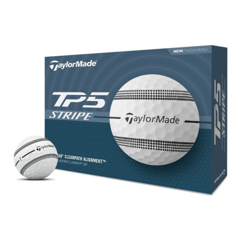 TAYLOR MADE, piłki golfowe TP5 Stripe, model 2024 (białe, 12 szt.)