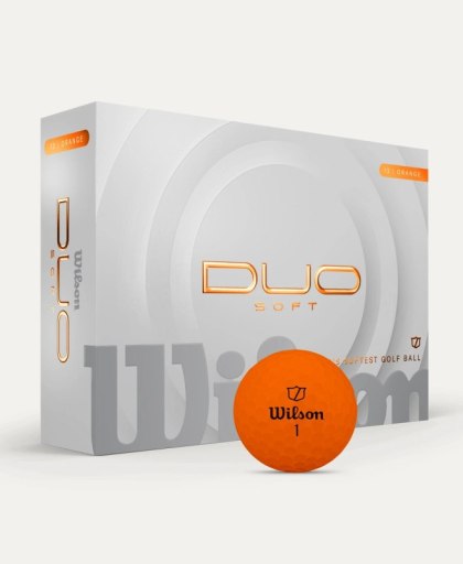 Wilson, piłki golfowe Duo Soft, model 2025 (pomarańczowy mat, 12 szt.)