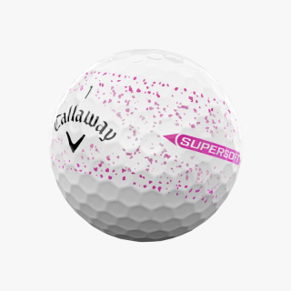 Callaway, piłki golfowe SUPERSOFT Splatter 360, model 2025 (biało-różowe, 12 szt)